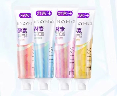 舒客精研亮白酵素牙膏全新升级，14天提升3个美白色阶