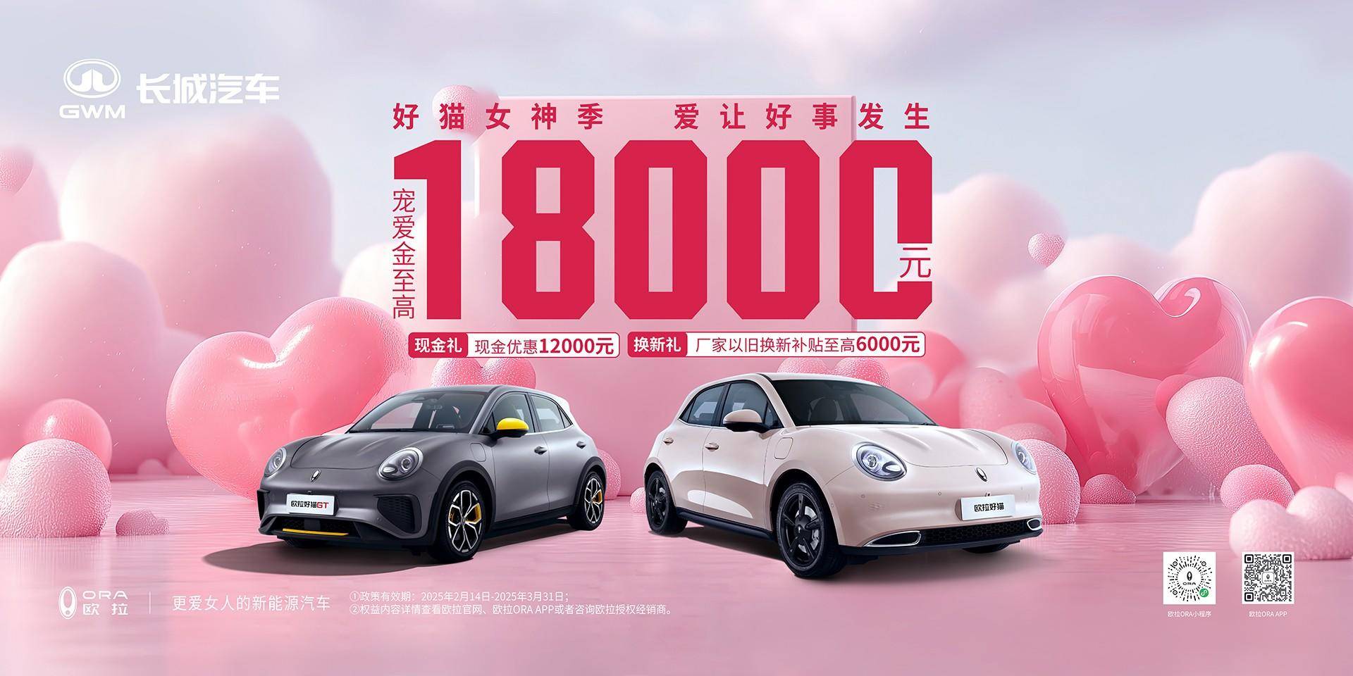 全系限时钜惠至高18000元  欧拉好猫开启新年购车福利