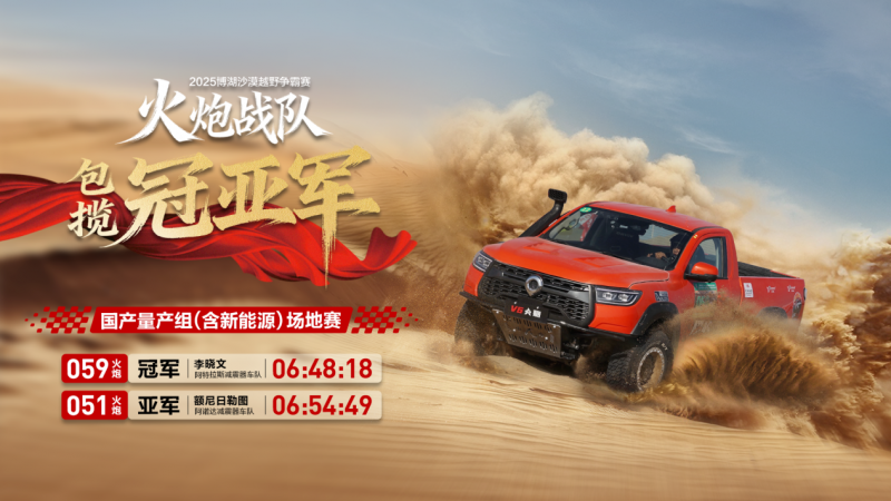 沙场问鼎!冠军火炮征战2025新疆博湖沙漠越野争霸赛(图2) 沙场问鼎!冠军火炮征战2025新疆博湖沙漠越野争霸赛(图2)