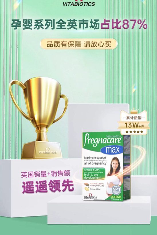 薇塔贝尔max孕期复合维生素：专业孕期营养补充首选